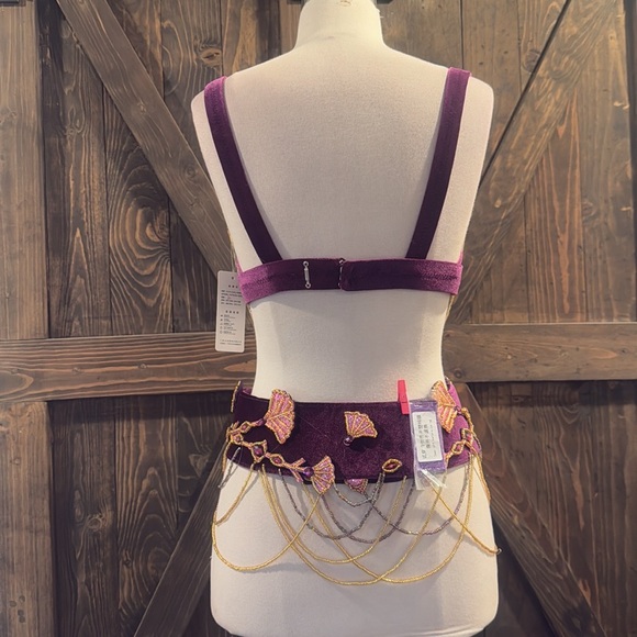 Dancewear Belly Dance Costume Bra&skirt 2pcs Set Stage Dance - Picture 10 of 16